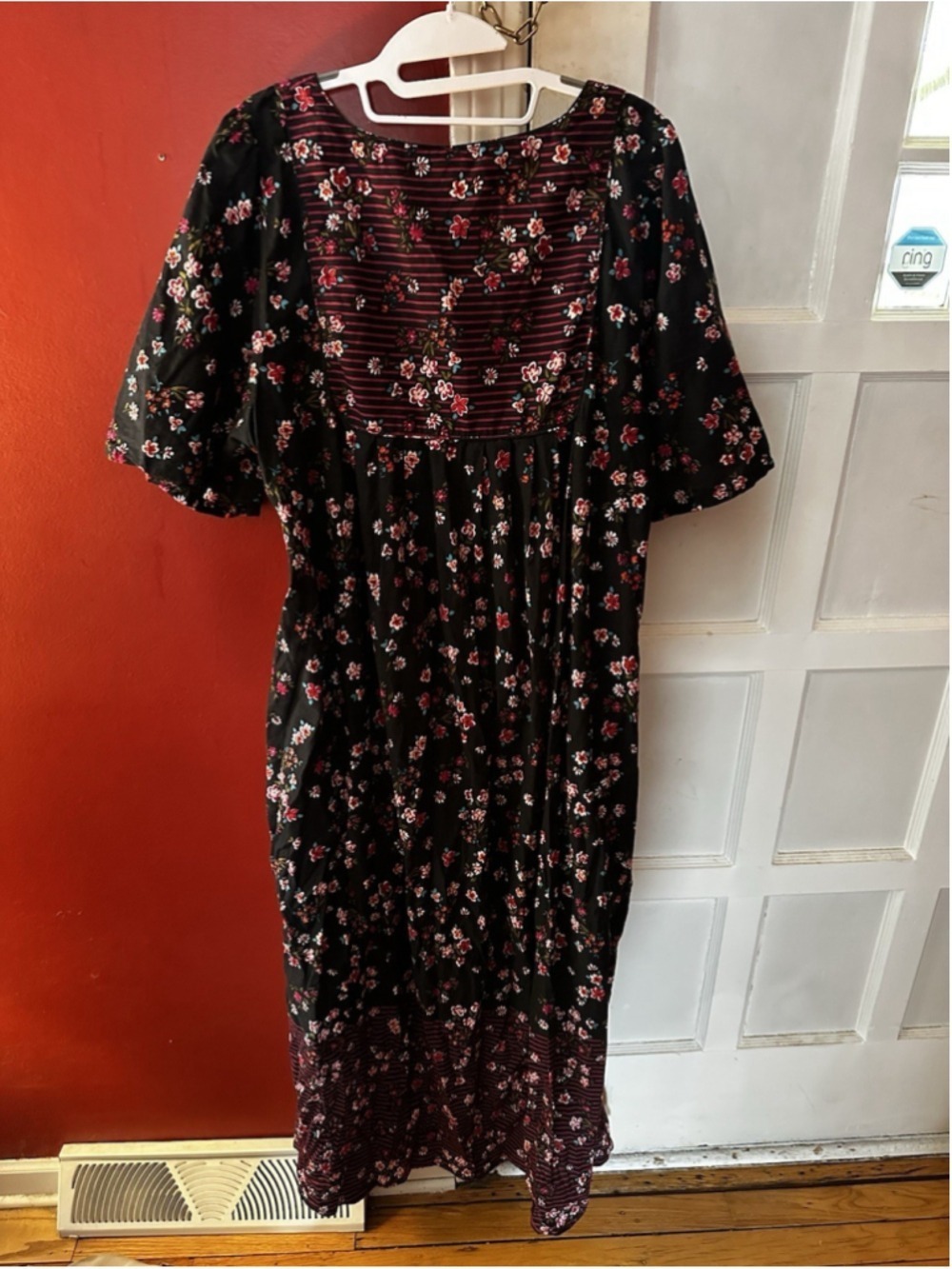 Vintage 90s Only Necessities Floral House Dress MooMoo Cottagecore Cotton Plus - Picture 4 of 8